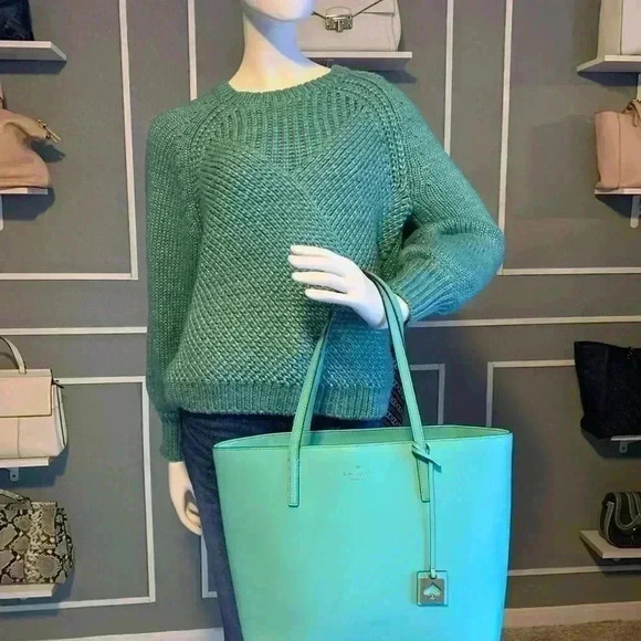Kate Spade New York Tote Handbag Aqua Color. - Picture 15 of 16
